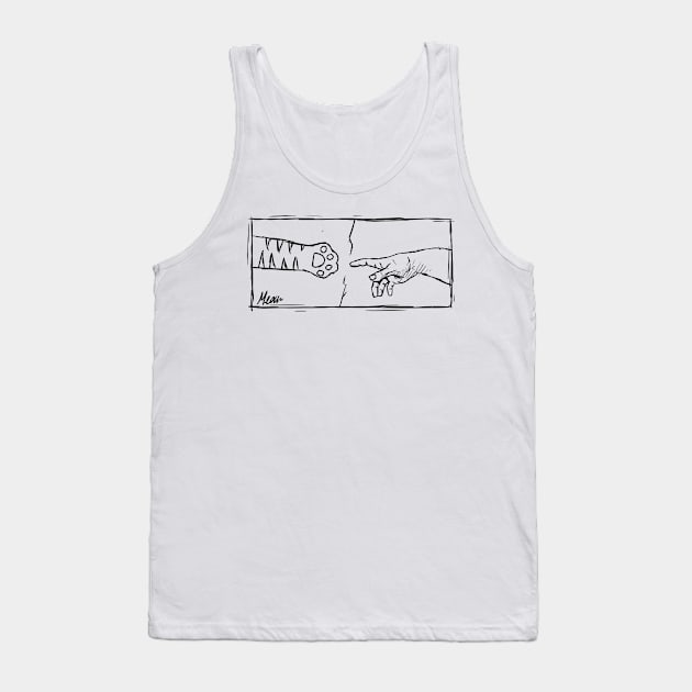 The Creation Of Cat Paws Tank Top by A Comic Wizard